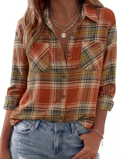 Darcy Damen Western Flanellbluse
