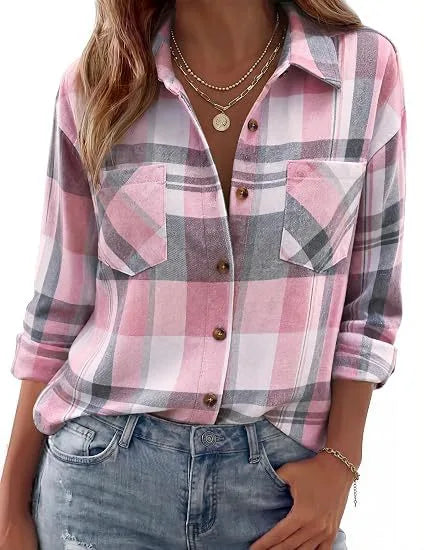 Darcy Damen Western Flanellbluse