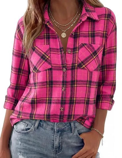 Darcy Damen Western Flanellbluse