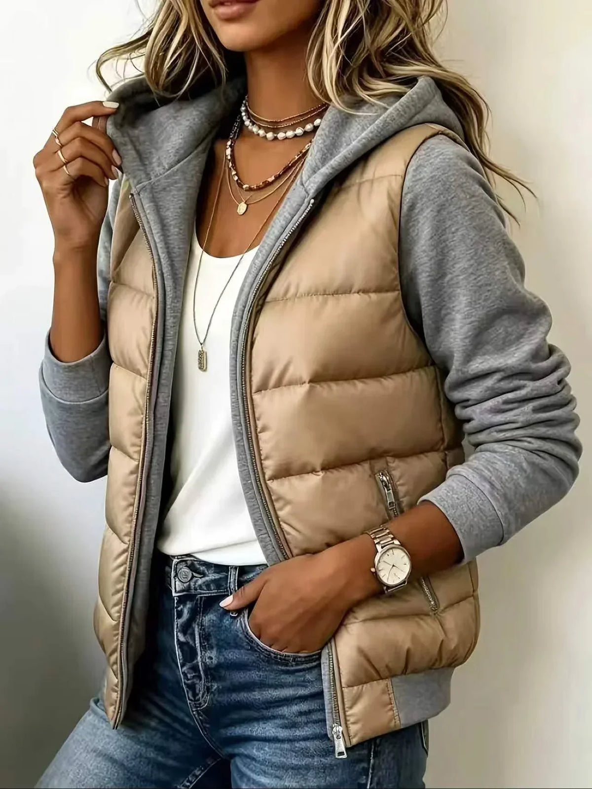 Sabrina Gefütterte Jacke mit Kapuze