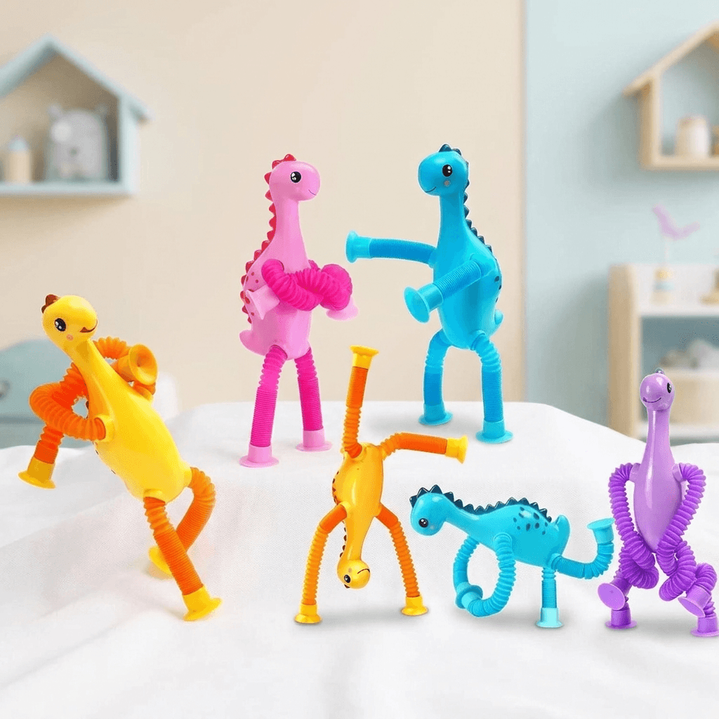Dehnbares Röhren-Dinosaurier-Spielzeug für kreatives Spiel und ruhige Momente