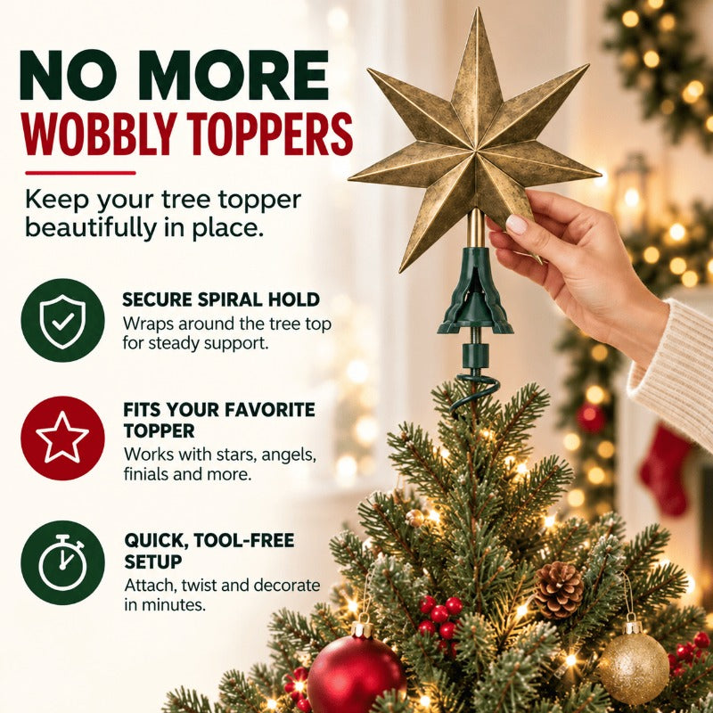 Sichere Christbaumspitzenhalterung