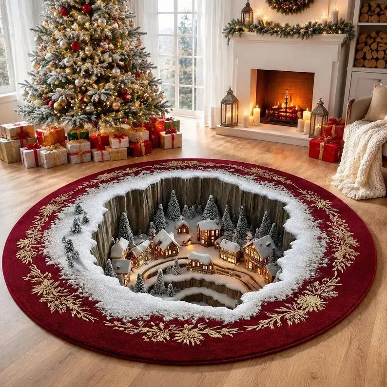 3D-Wirbelquilted Weihnachtsteppich