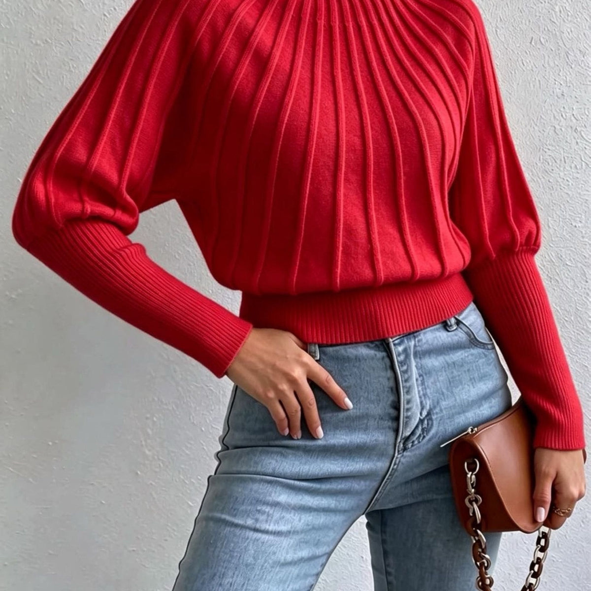 Luna Lässiger Herbst Rollkragenpullover