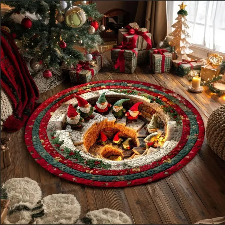 3D-Wirbelquilted Weihnachtsteppich