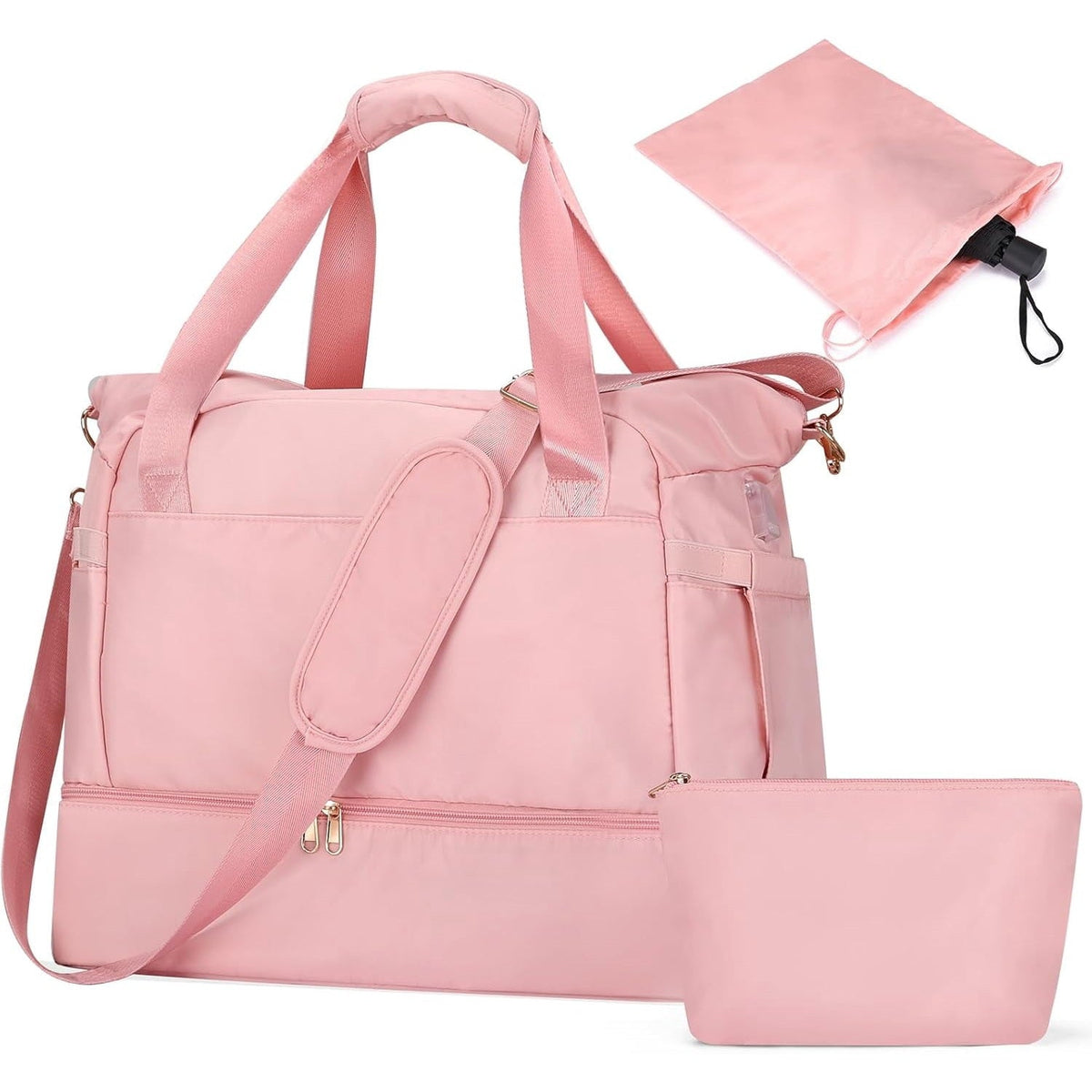 32L Gym- und Weekender-Reisetaschen-Set mit Schuhfach, 3-teilig
