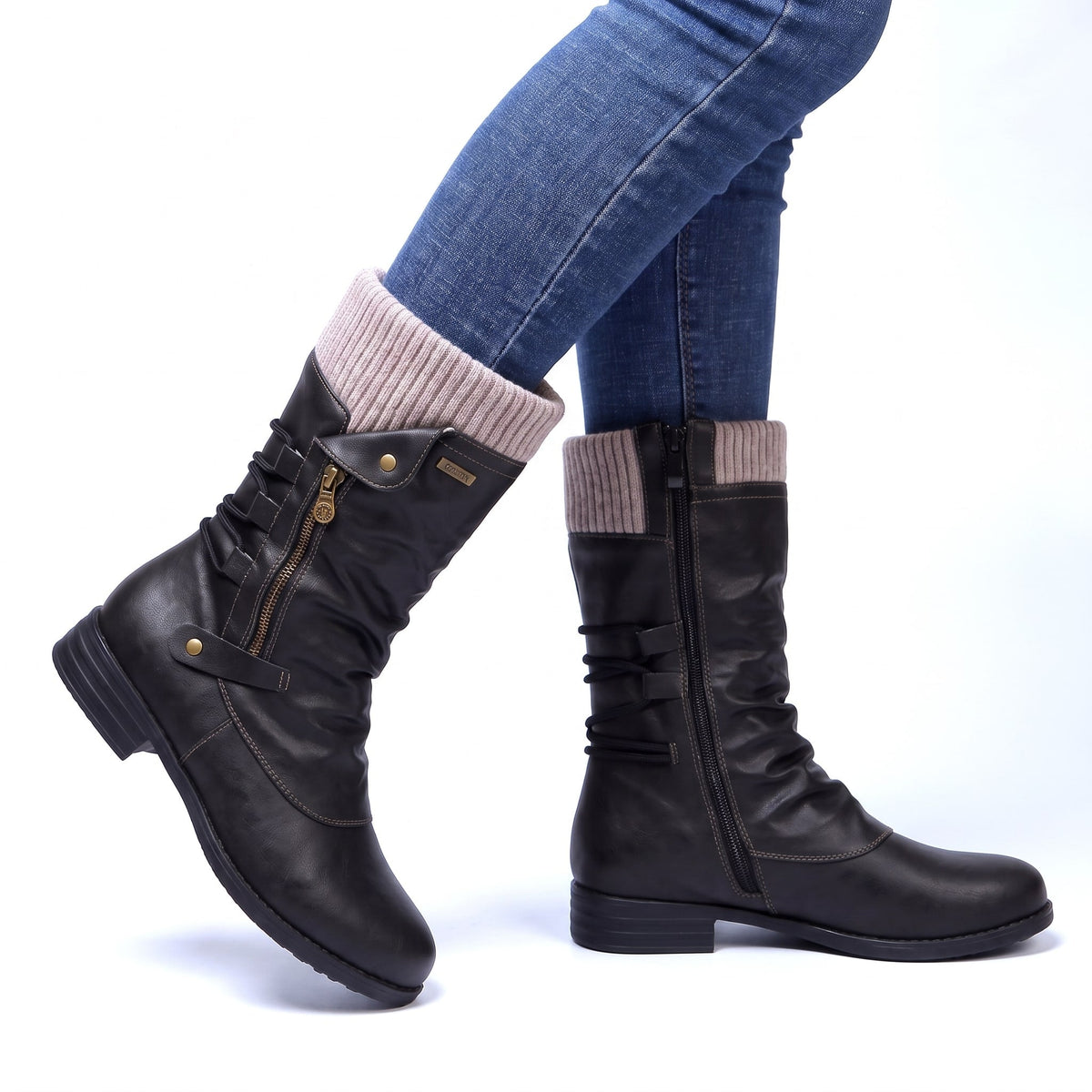 Cassara Stiefel mit Strickbündchen