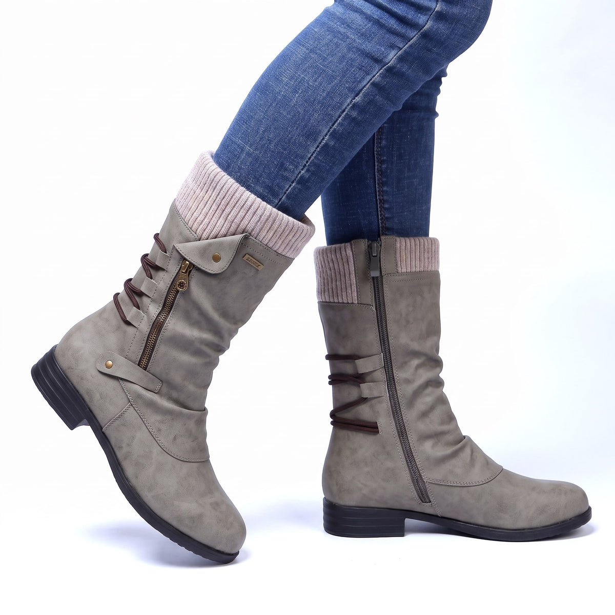 Cassara Stiefel mit Strickbündchen