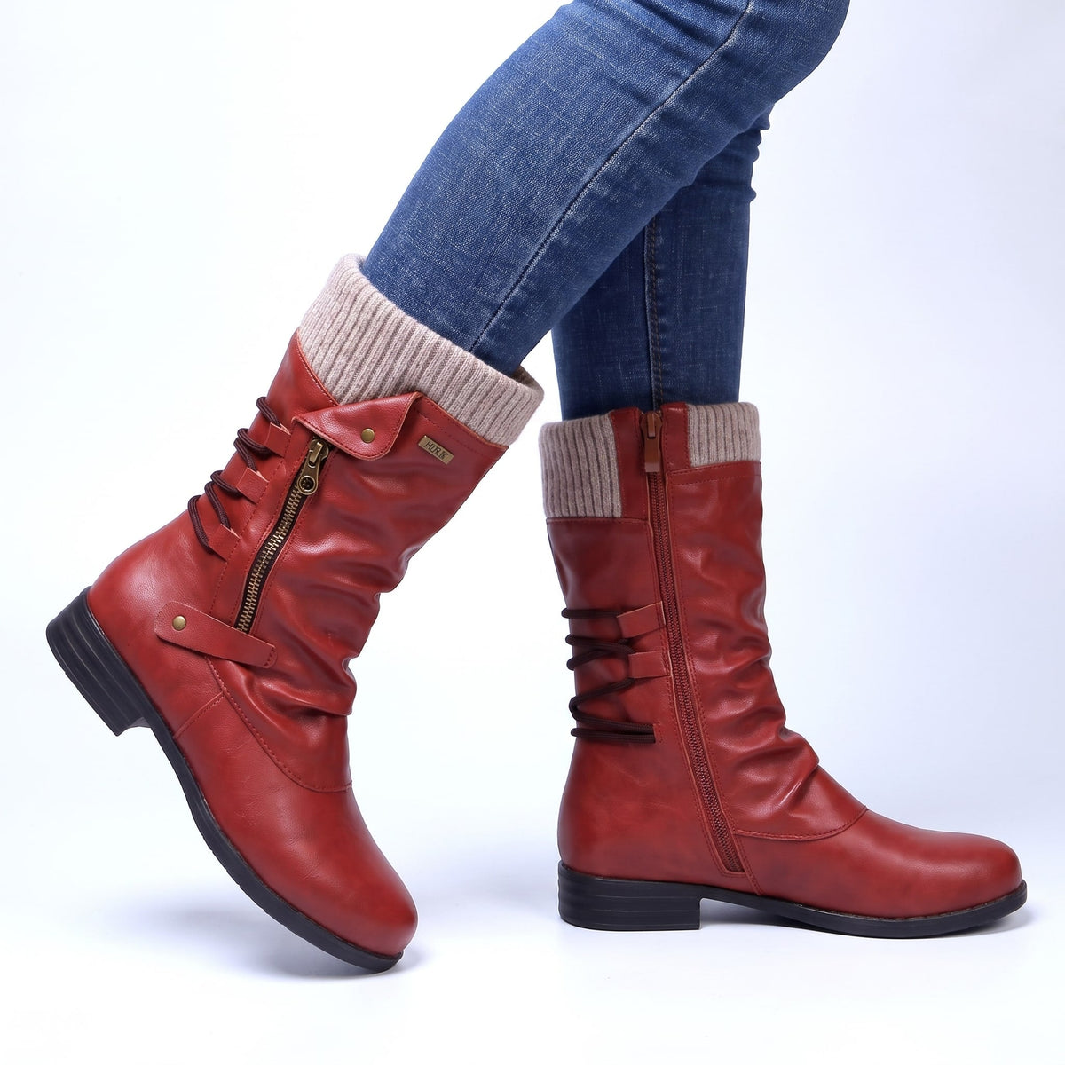 Cassara Stiefel mit Strickbündchen