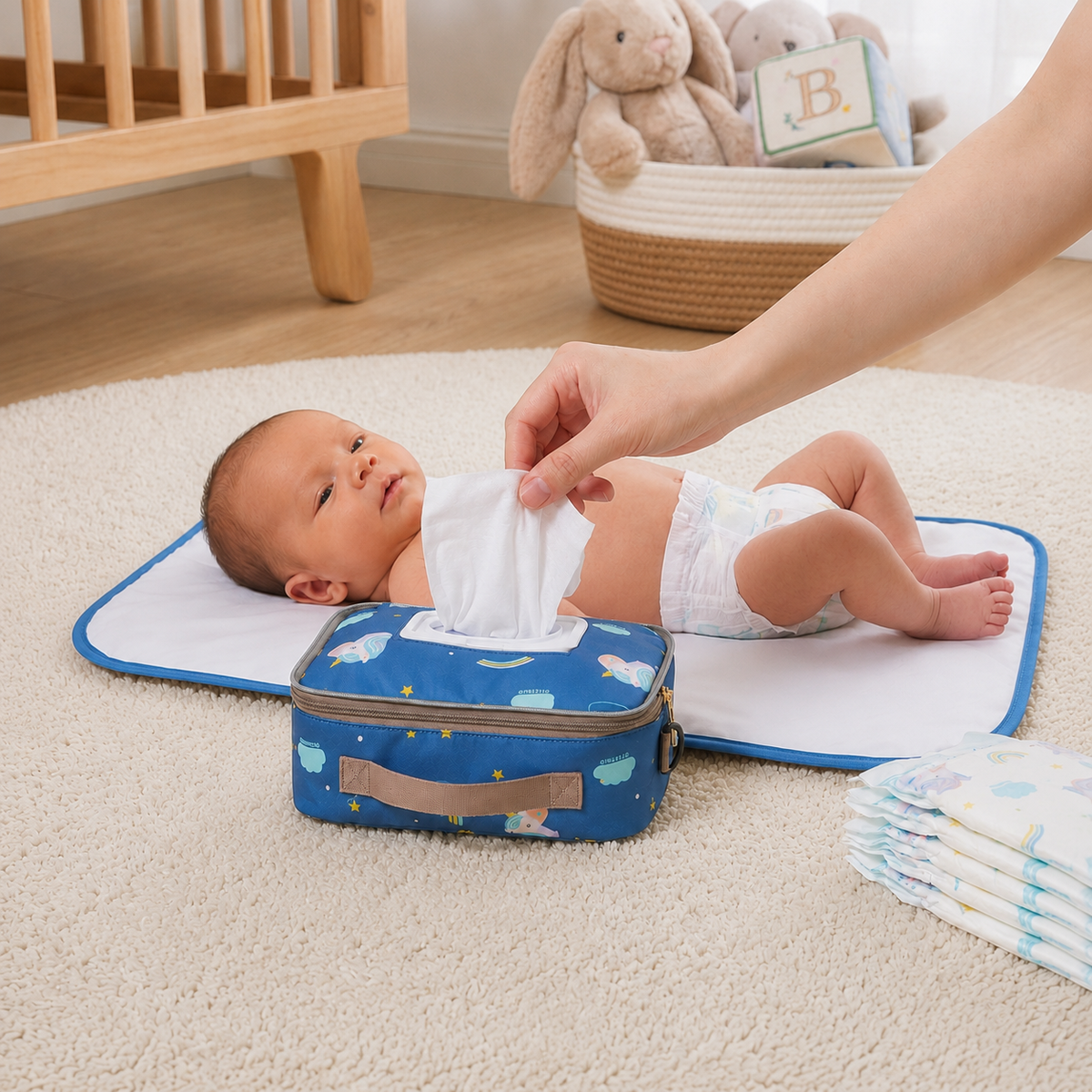3-in-1 Kinderwagen-Organizer-Tasche – Wasserdichte Windel-Aufbewahrung mit isolierten Fächern