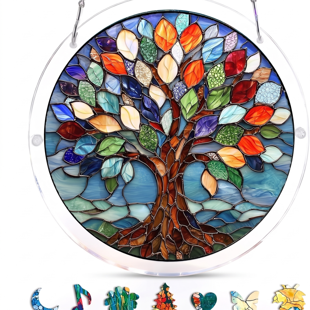 Buntglas-Fensterbild-Puzzle für Fenster