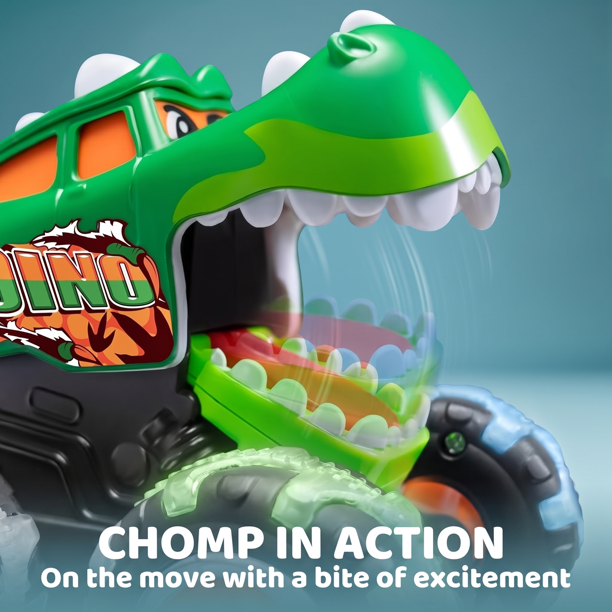 Press & Go Tier-Monster-Truck mit LED-Rädern