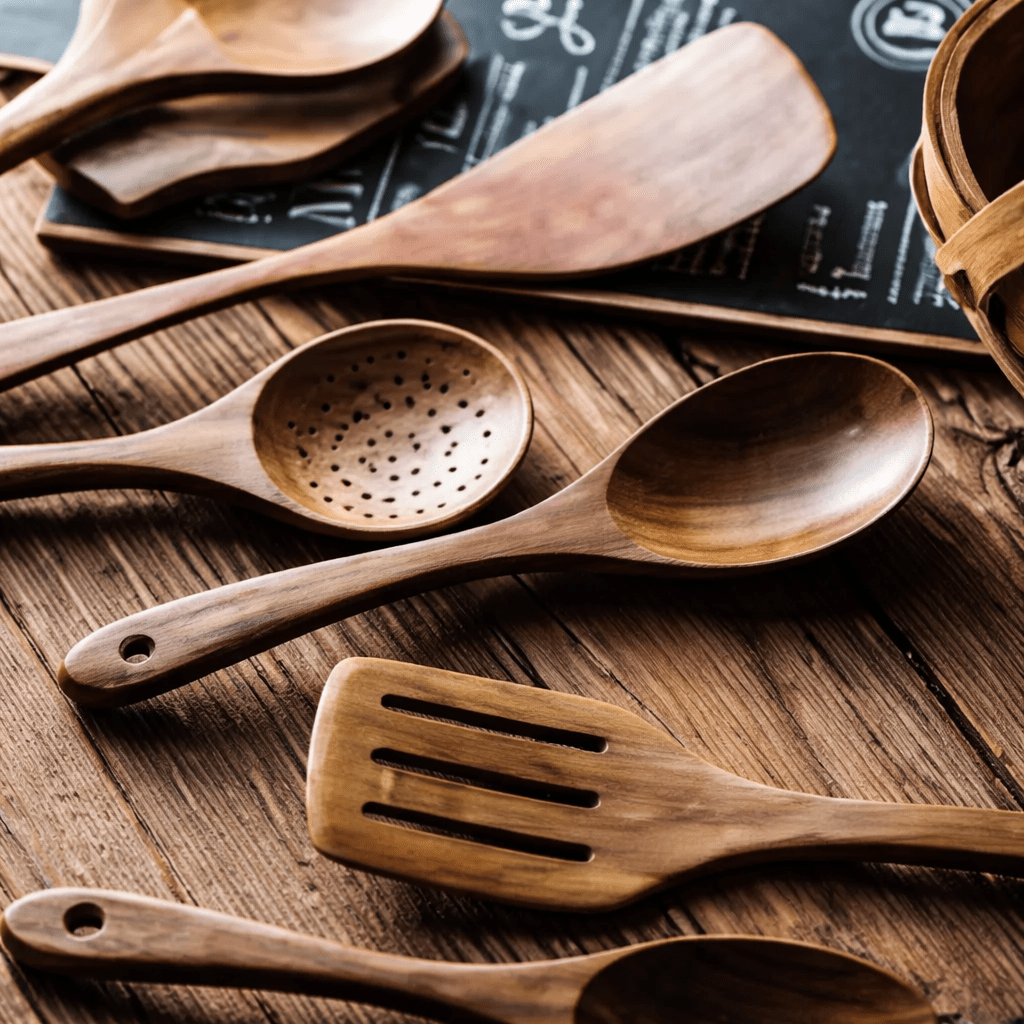 Traditionelles japanisches Holzbesteck-Set