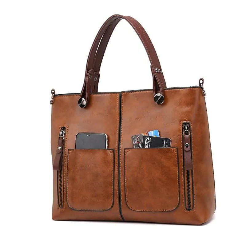 Elegante Lederhandtasche