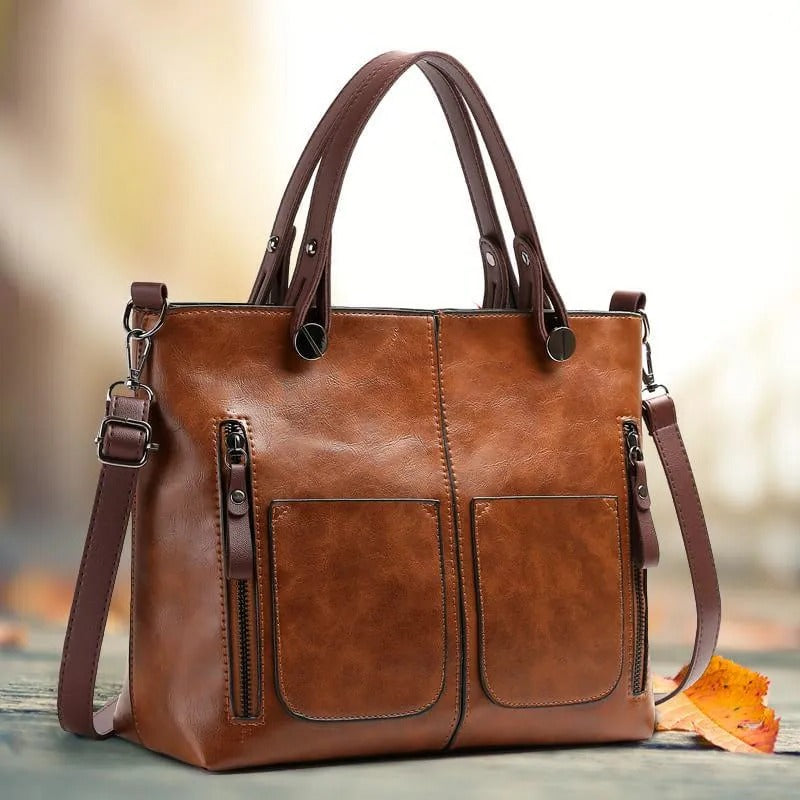 Elegante Lederhandtasche