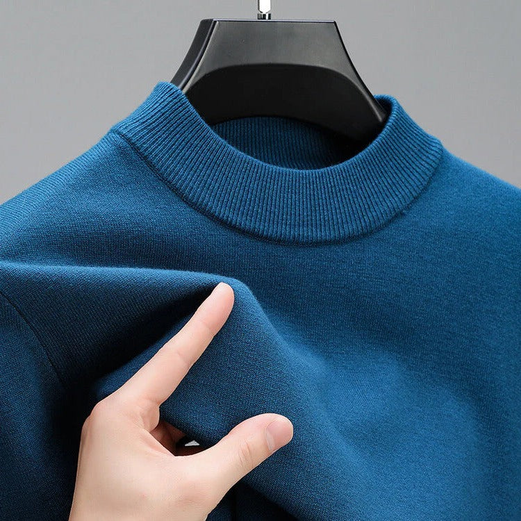 Hochwertiger Herren-Kaschmirpullover mit elegantem Saum