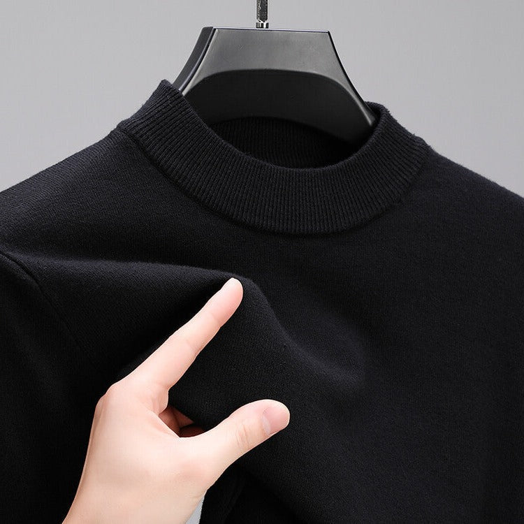 Hochwertiger Herren-Kaschmirpullover mit elegantem Saum