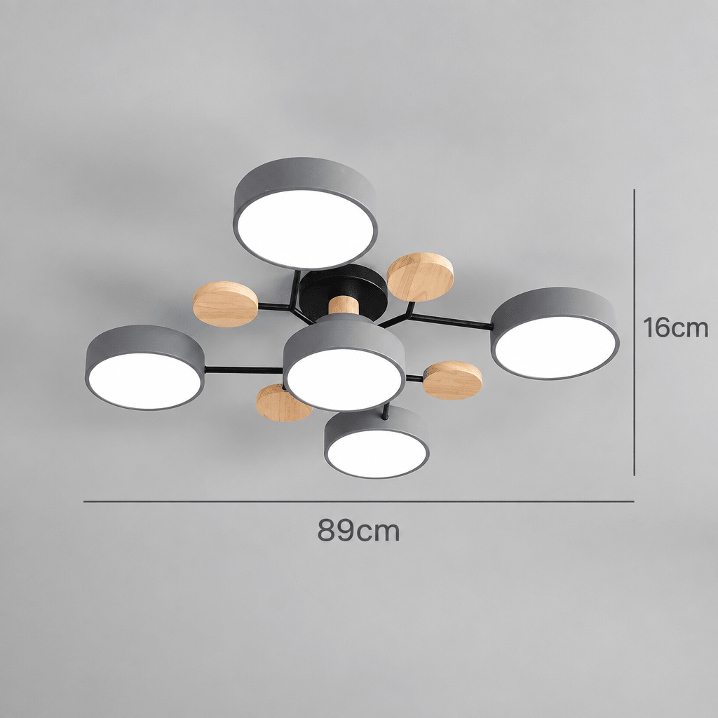 Moderne runde LED-Deckenleuchte mit minimalistischem Design