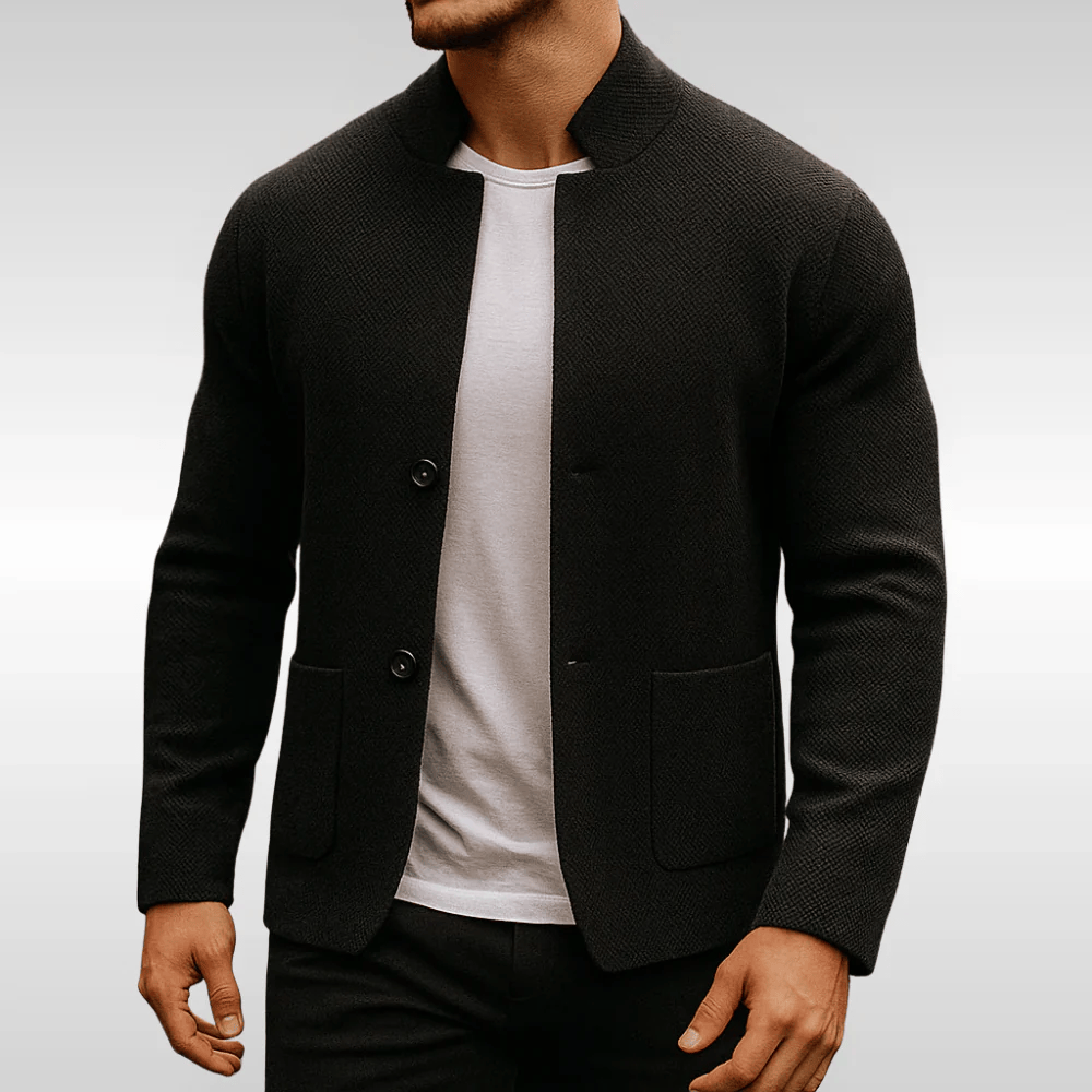 Frederick | Klassischer strukturierter Cardigan mit Taschen