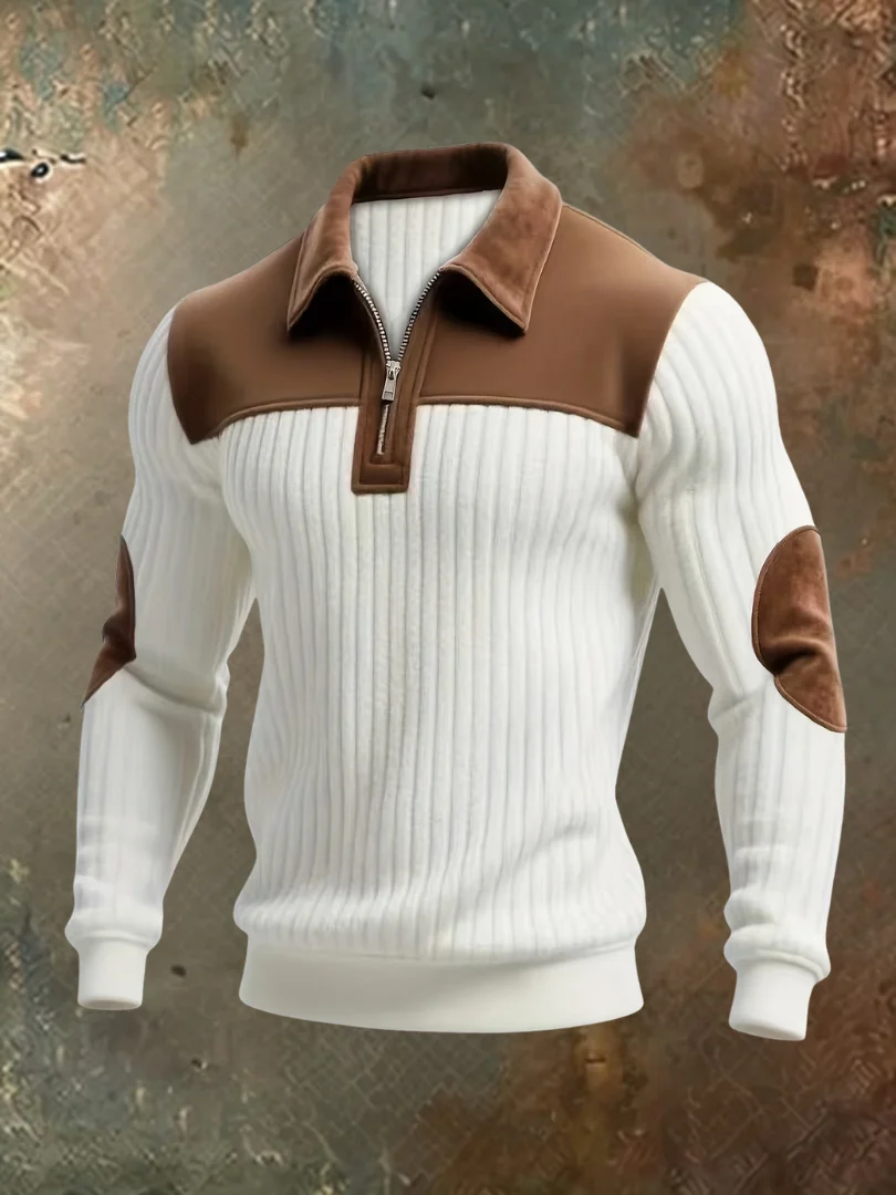 Premium Herren Rippstrick Pullover