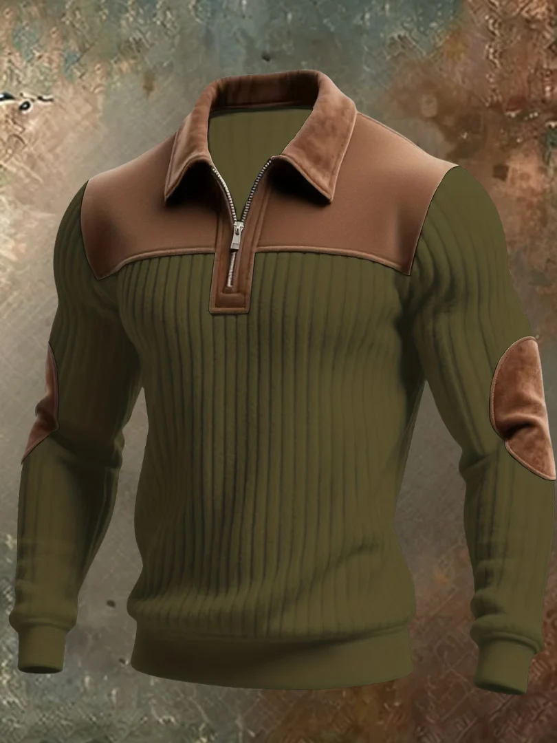 Premium Herren Rippstrick Pullover