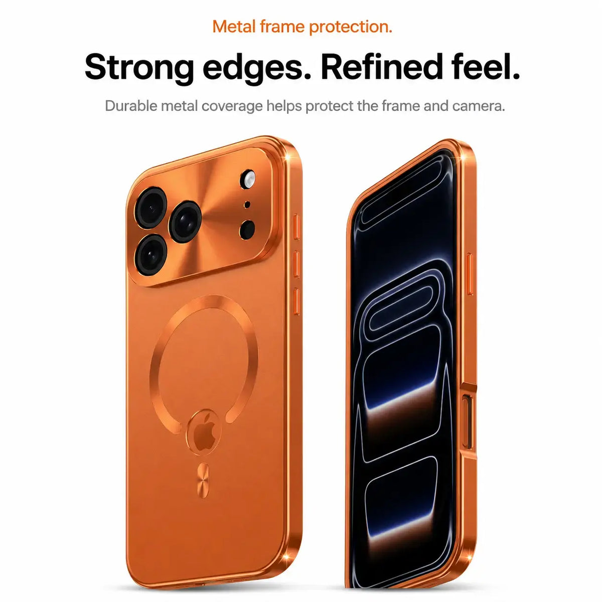Magnetische iPhone-Hülle mit Metallrahmen und Privacy-Schutz