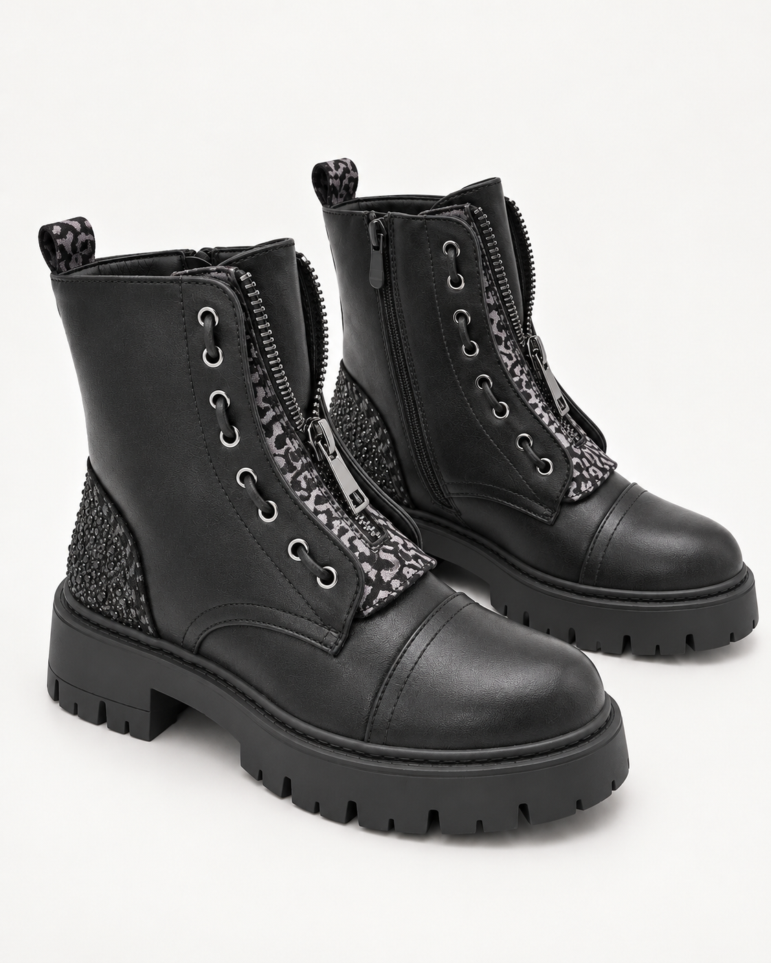 Jada Chunky Schnürstiefel - Schwarz
