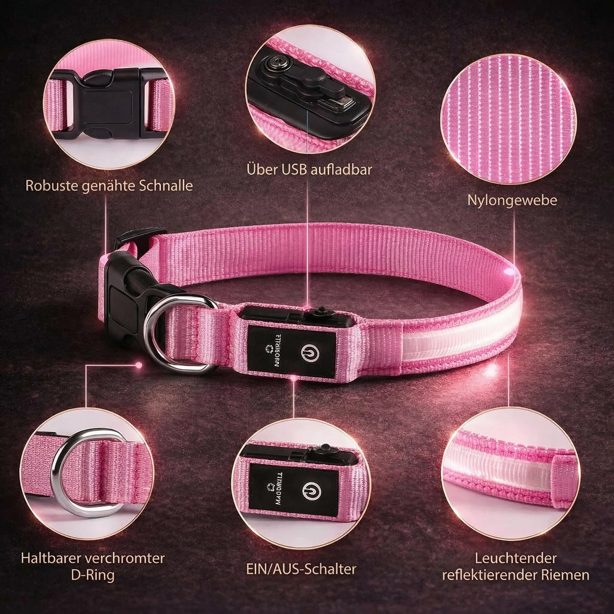 Leuchthalsband für Hunde