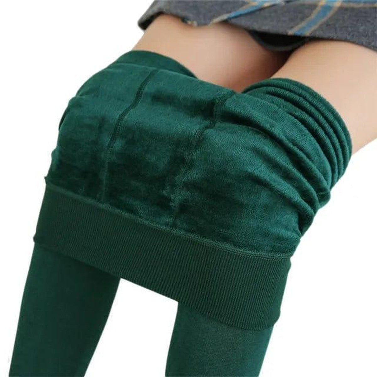 Hochgeschnittene thermische Winter-Leggings mit weichem Fleece-Futter für Damen