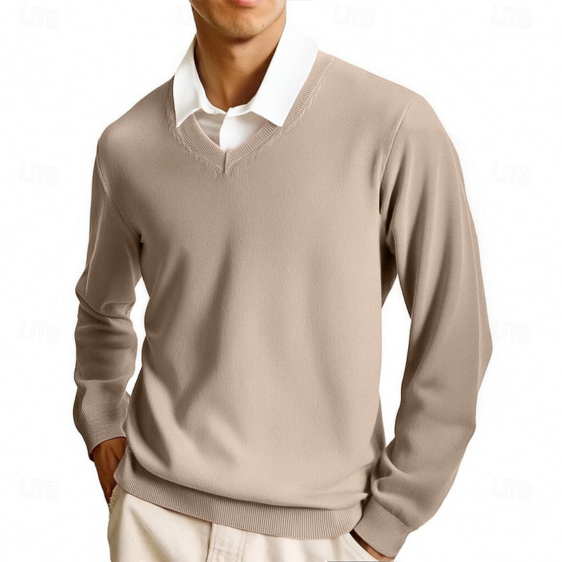 Raffinierter V-Ausschnitt Pullover