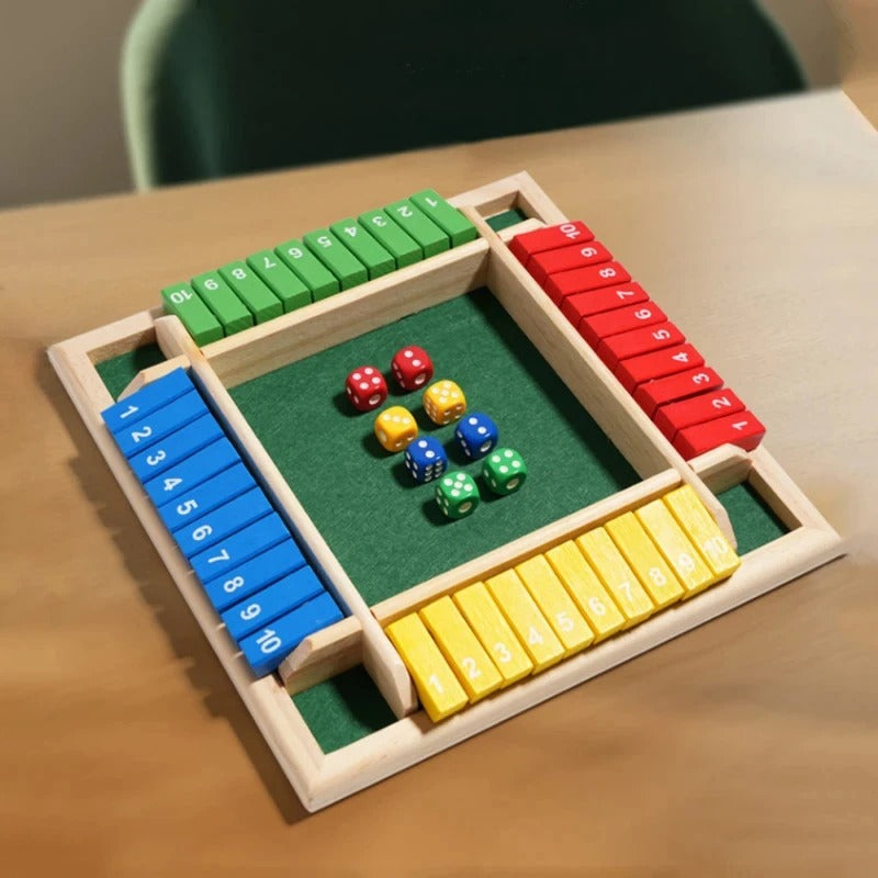ShutTheBox Familienspiel 4-Spieler-Set