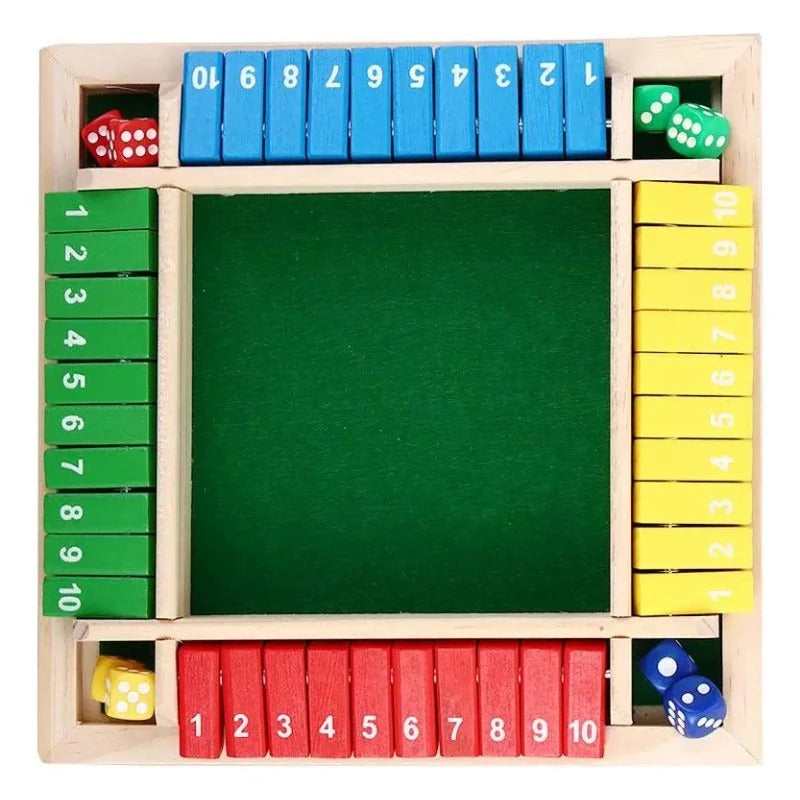 ShutTheBox Familienspiel 4-Spieler-Set