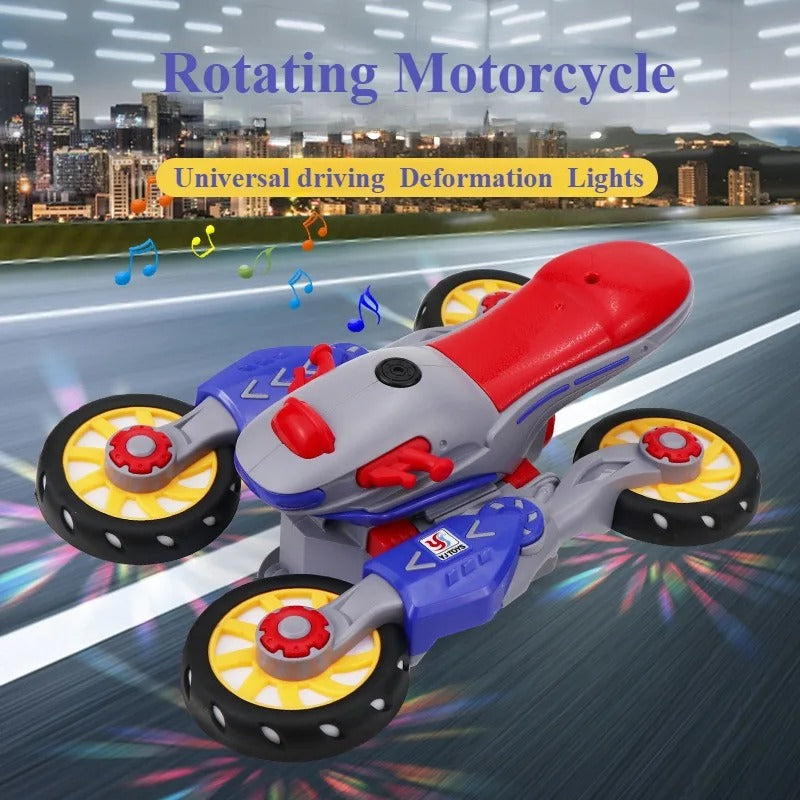 Leuchtendes und tanzendes musikalisches Motorrad