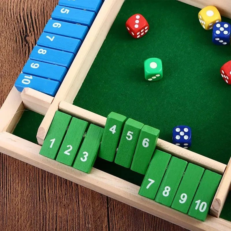 ShutTheBox Familienspiel 4-Spieler-Set