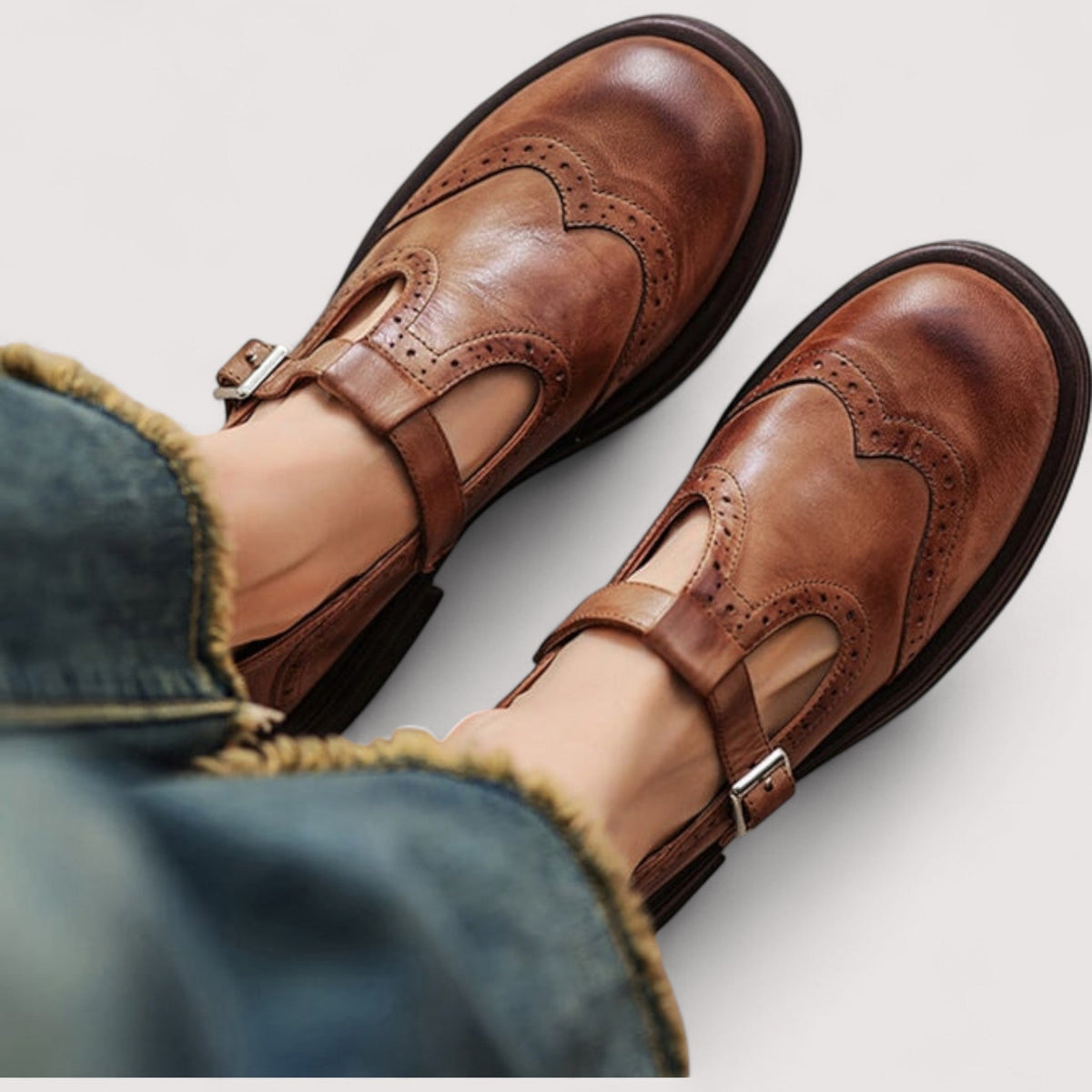 Orthopädische Leder-Flats