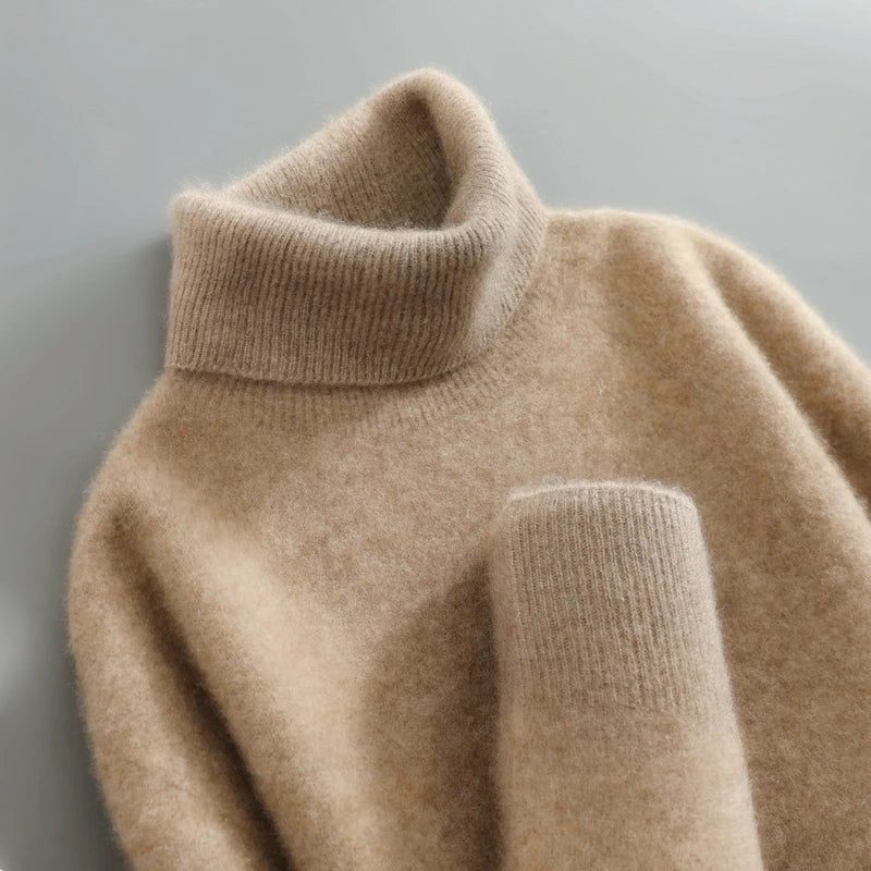 Rollkragenpullover aus Merinowolle für Damen
