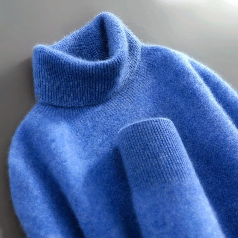 Rollkragenpullover aus Merinowolle für Damen