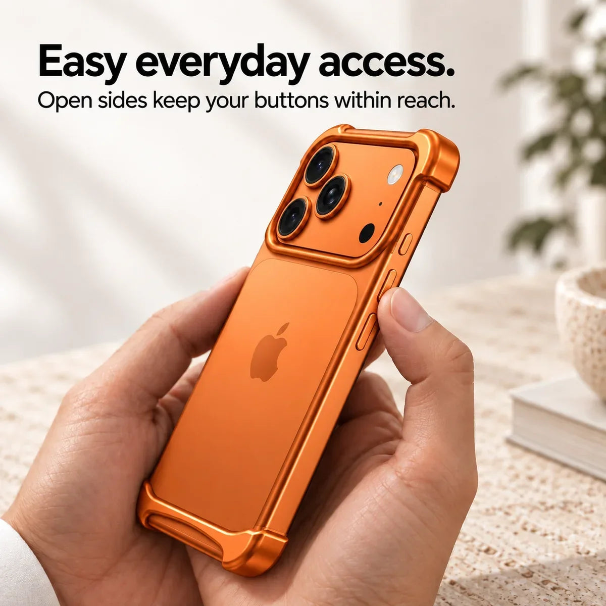 Schlanke Aluminium-iPhone-Bumper-Hülle – Stoßfeste Minimalistische Schutzhülle