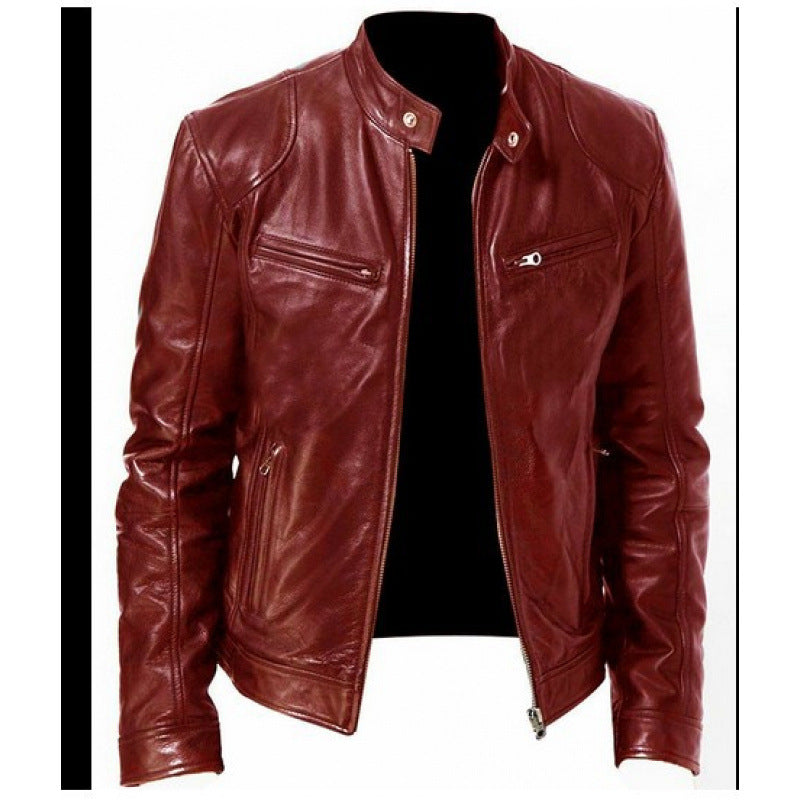 Herren Reißverschluss-Jacke mit Stehkragen und Reißverschlusstaschen