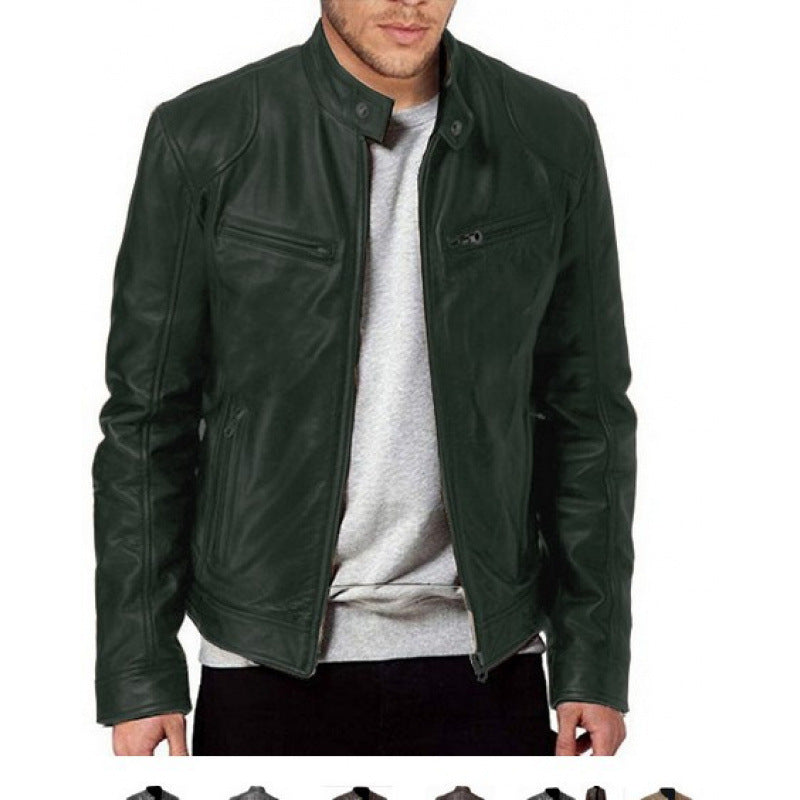 Herren Reißverschluss-Jacke mit Stehkragen und Reißverschlusstaschen