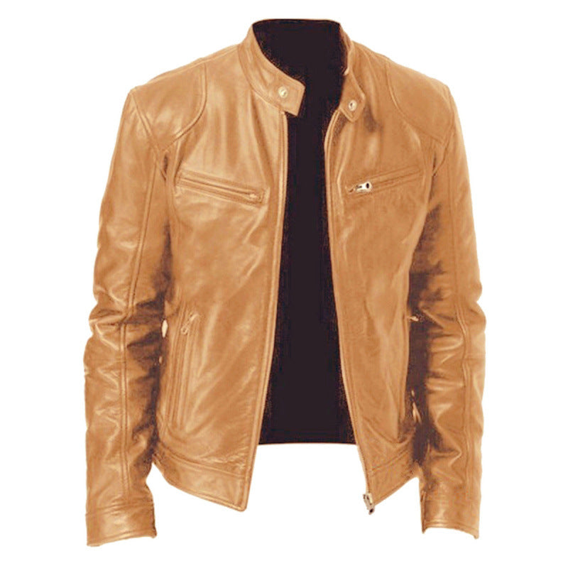 Herren Reißverschluss-Jacke mit Stehkragen und Reißverschlusstaschen