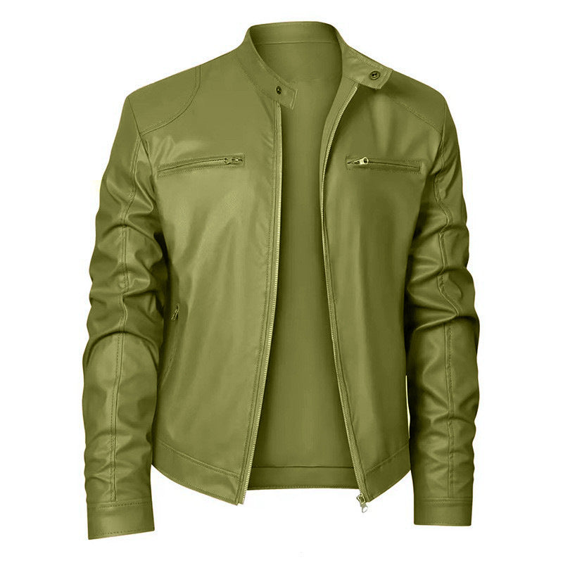 Herren Reißverschluss-Jacke mit Stehkragen und Reißverschlusstaschen