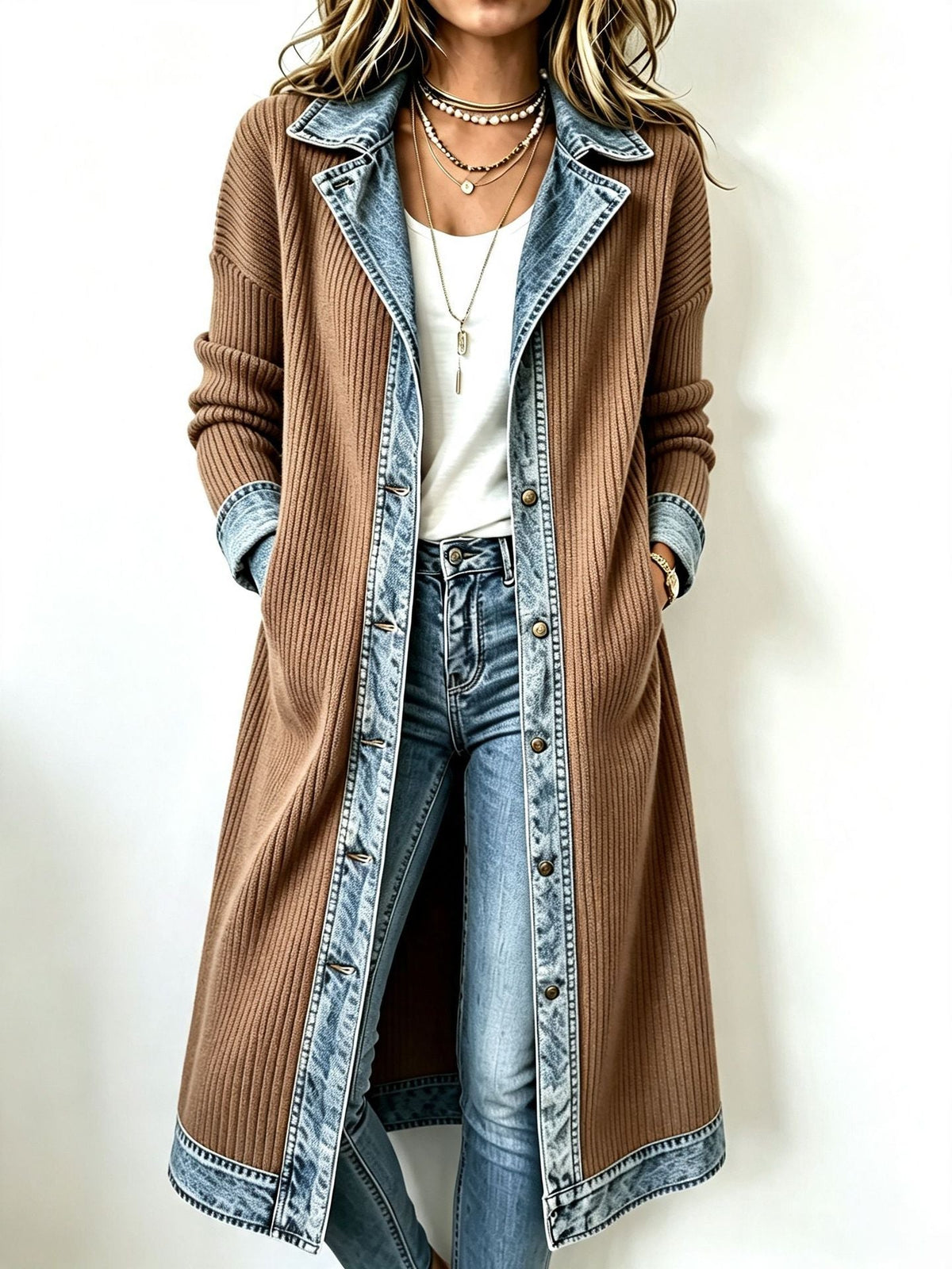 Casual Long-line Knit Cardigan