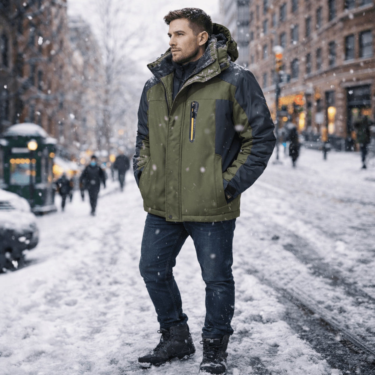 Performance Winterjacke mit wasserdichtem abnehmbarem Futter und Oberstoff