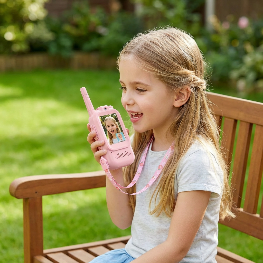 Kinder Video Walkie-Talkie 2er-Pack – Funkgeräte mit Kamera & Bildschirm