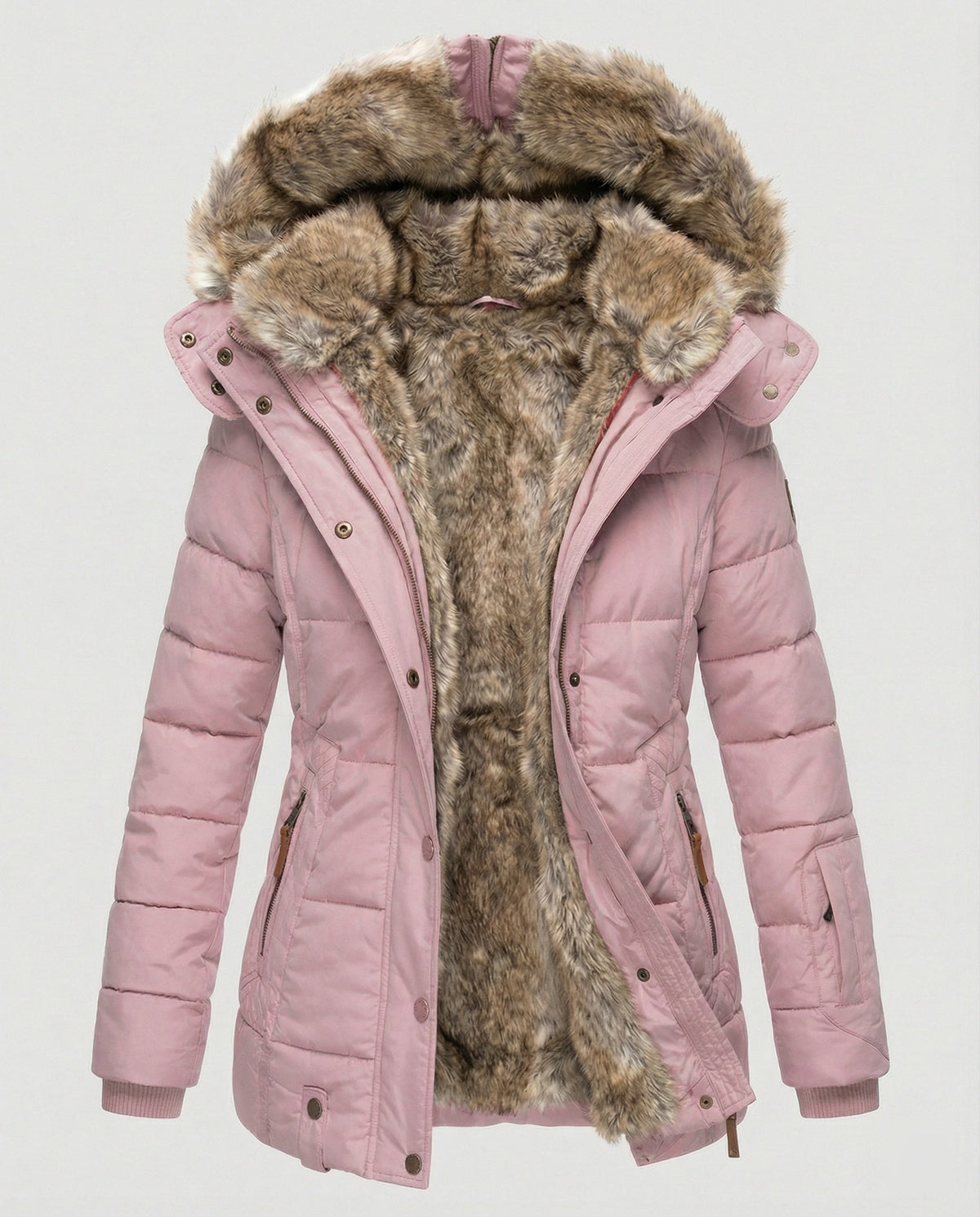 Warme wasserdichte Winterjacke mit Innenfutter und Kapuze