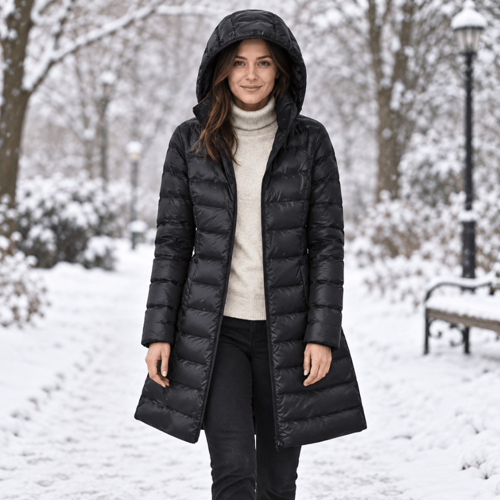 Puffer Coat, leichte faltbare Daunenjacke