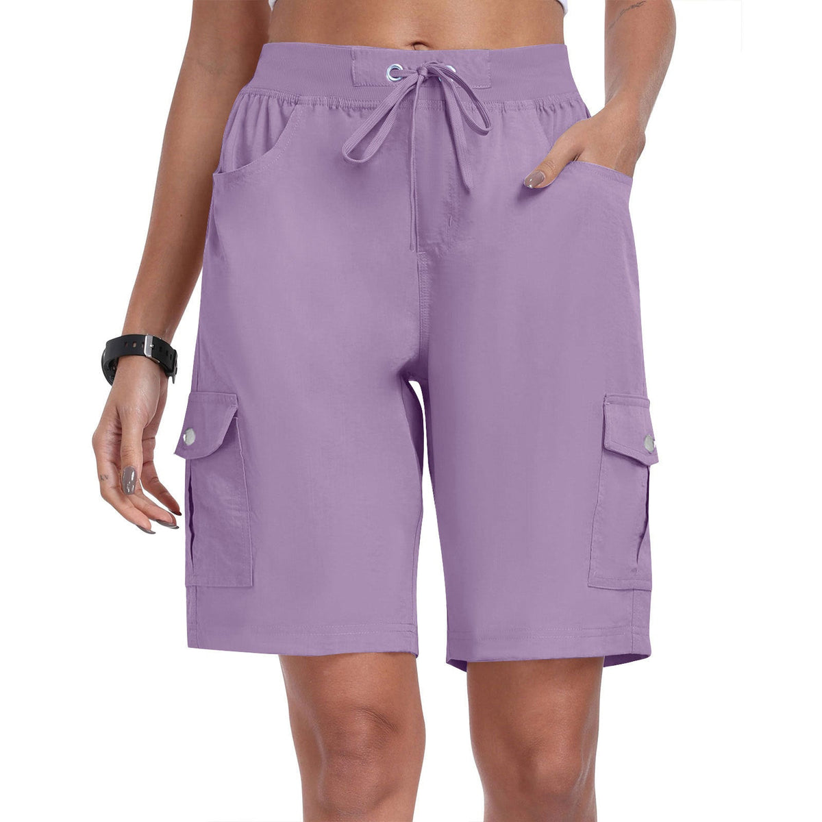 Damen Schnelltrocknende Cargo-Shorts mit Taschen