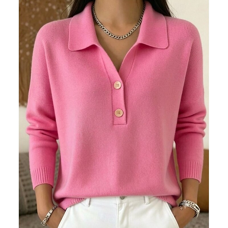 Raffinierter Polo-Pullover mit Kragen