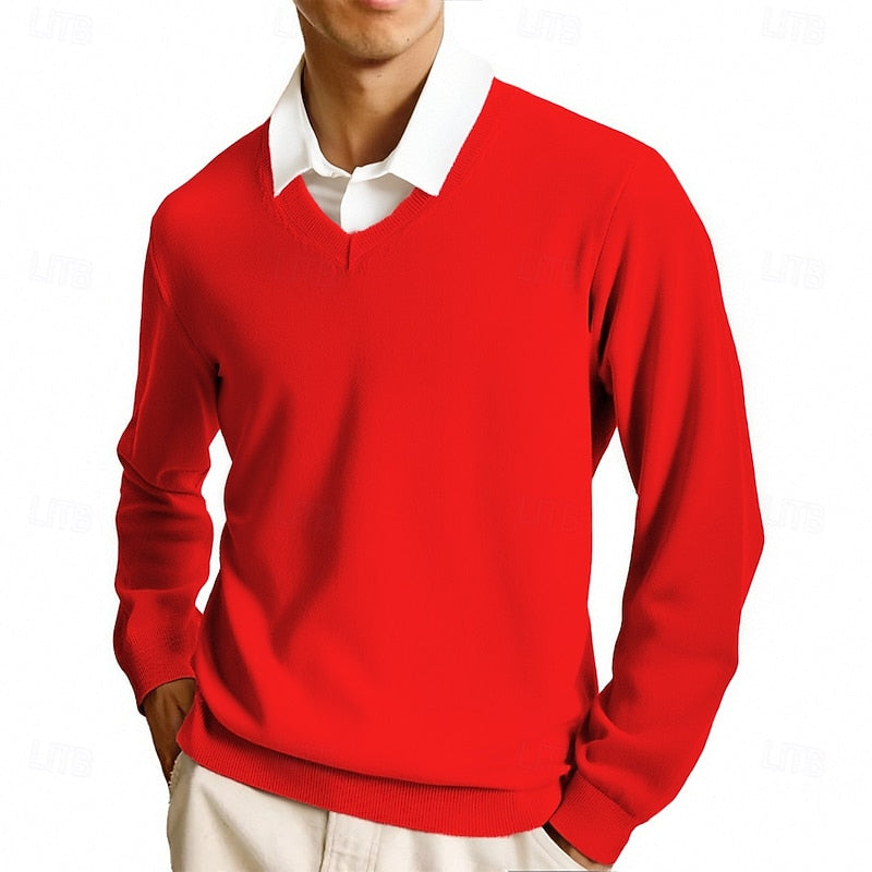 Raffinierter V-Ausschnitt Pullover